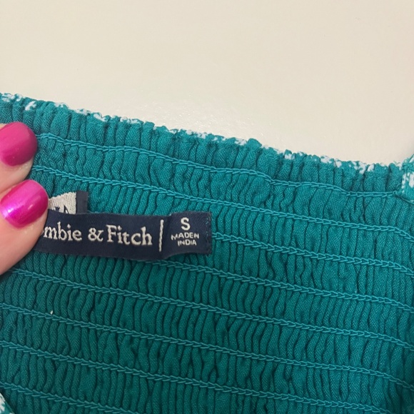 Abercrombie & Fitch Green Floral Two Piece Set Midi Skirt and Top Size S - Picture 8 of 8